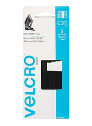 Velcro 8 x 1.2-inch Straps with Write On Tab, Black