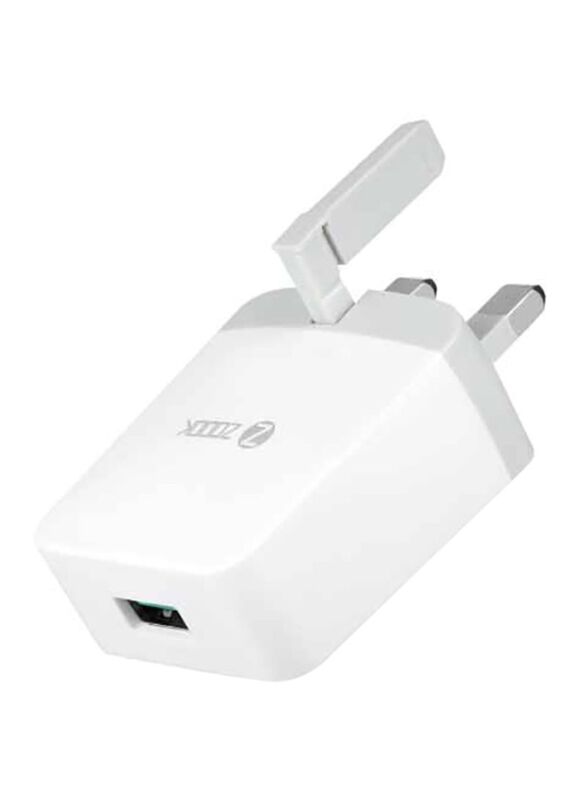 Zoook Qualcomm 3.0 Travel Adapter, White/Grey