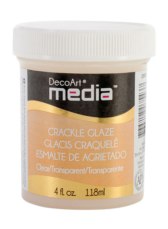 Deco Art Media Crackle Glaze Acrylic Paint, 4 Ounce, Clear