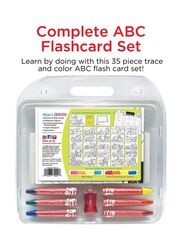 Faber Castell Colour & Learn Alphabet Flash Cards & Colouring Set, 35 Pieces. Ages 4+, FC14330, Multicolour