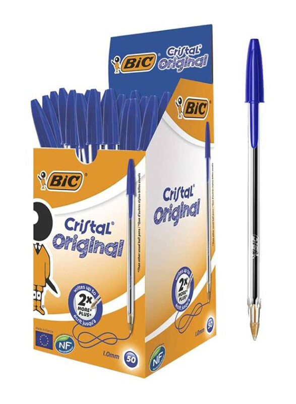 

Bic 50-Piece Cristal Original Ballpoint Pen, Blue