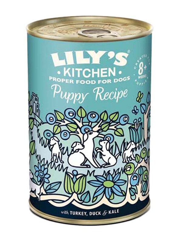 

Lily's Kitchen Puppy Recipe Can Wet Dog Food with Turkey & Duck, 400g