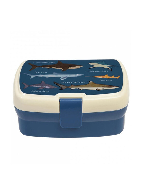 

Rex London Sharks Lunch Box With Tray, Blue