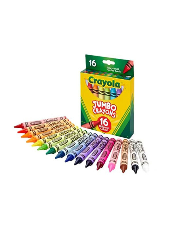 

Crayola 16-Piece Jumbo Crayon Set, Multicolour