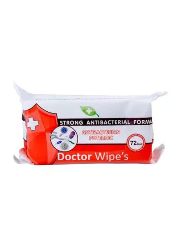 

Doctor Wipe's Antibacterial Wet Wipes, 72 Wipes