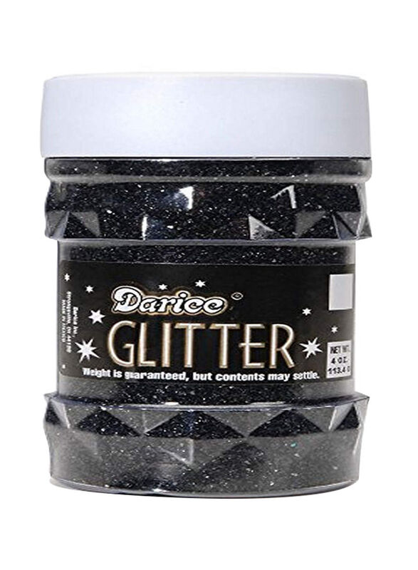 Darice Decorative Glitter Jar, 113g, Black