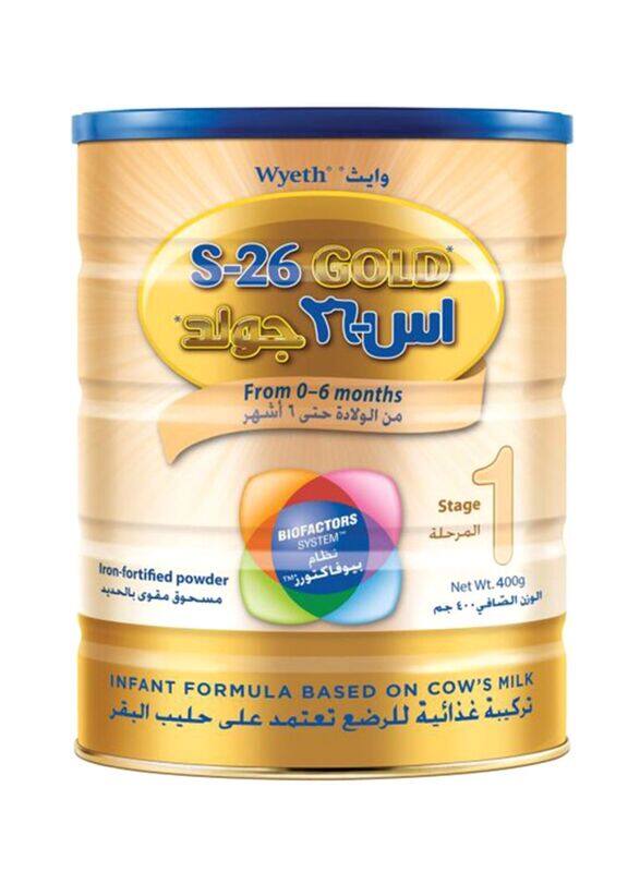 

S-26 Gold Infant Milk Formula Stage 1, 0-6 Months, 400g