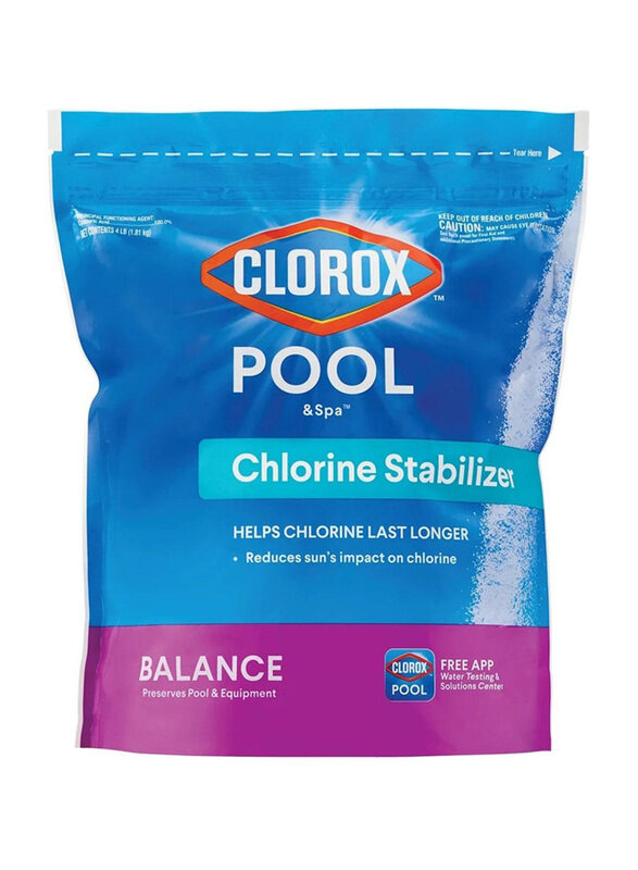 

Clorox Pool & Spa Chlorine Stabilizer for Swimming Pools, 1.8 KG, White