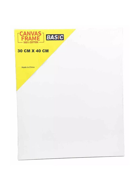 

Basic Canvas Board, 30 x 40cm, White