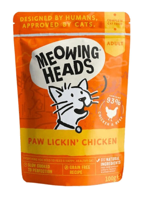 

Meowing Heads Paw Lickin' Chicken Wet Cat Food, 100g