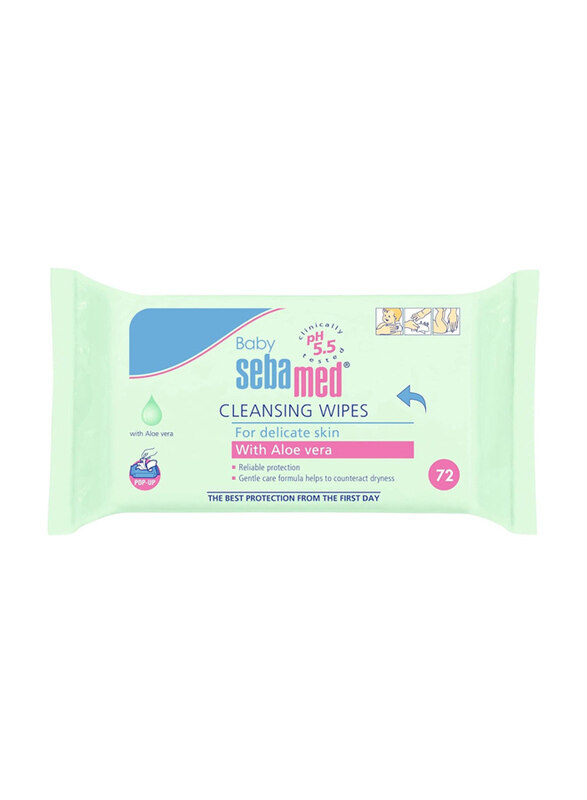 

Sebamed Baby Cleansing Wet Wipes With Aloe Vera, 72 Pieces