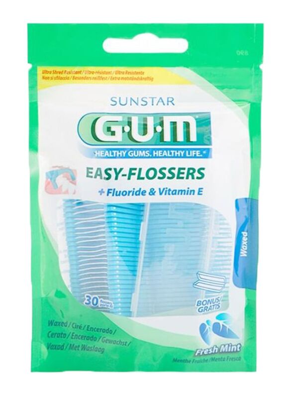 Sunstar Icy Mint Easy Flosser, 30 Pieces