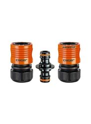 Claber Coupling Water Stop with Two-Way Clutch, Black/Orange