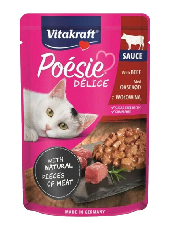 

Vitakraft Beef Deli Sauce Cats Wet Food, 85g