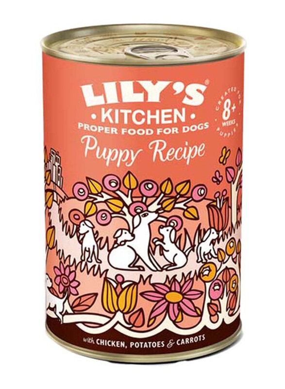 

Lily's Kitchen Puppy Recipe Can Wet Dog Food with Chicken, Potatoes & Carrots, 400g