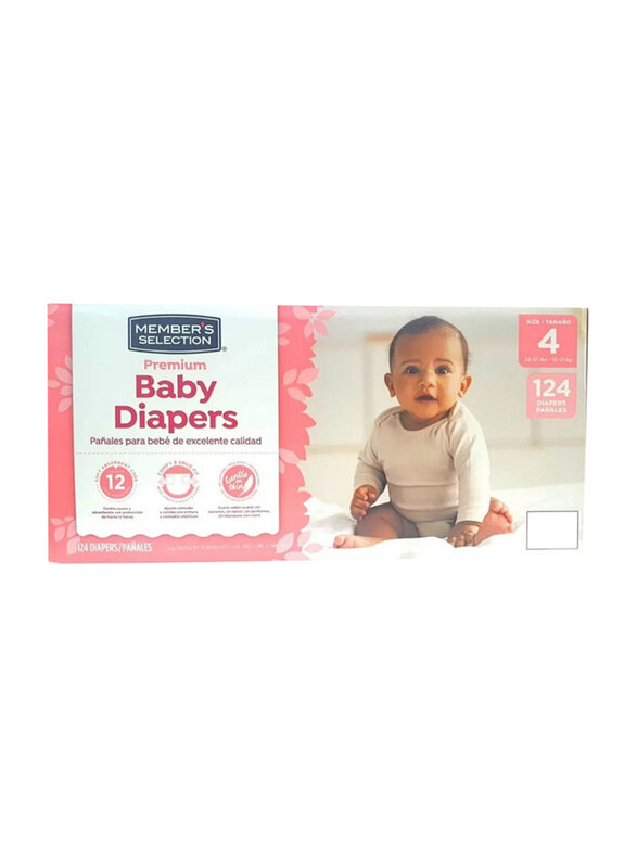 

Member's Selection Premium Baby Diapers, Size 4, 124 Pieces