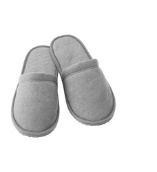 Generic Polyester Bath Slippers, S/M, Grey