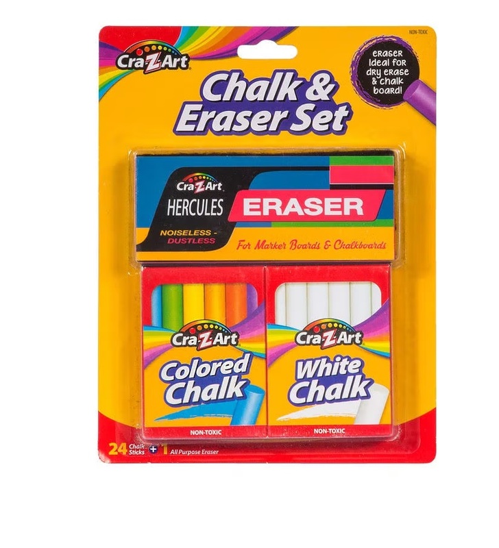 Cra-Z-Art Chalk & Eraser Set, Multicolour