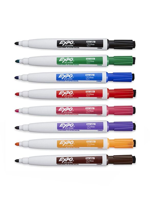 Expo Magnetic Dry Erase Marker, 8 Pieces, Multicolour