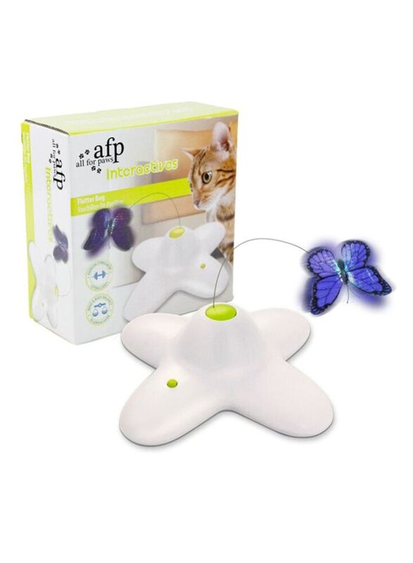 All For Paws Flutter Bug Toy, White