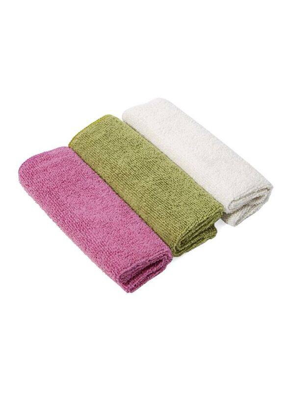 

Lock & Lock 3-Piece Microfiber Cloth Set, Purple/Eco Green/White