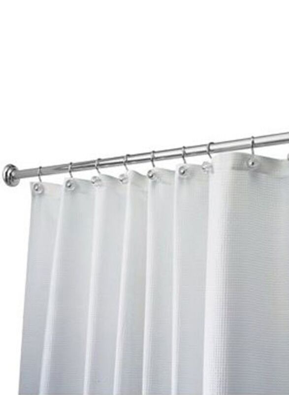 InterDesign Carlton Shower Curtain, White