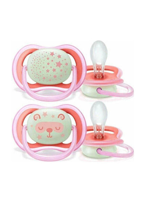 

Philips Avent Shines In The Dark Ultra Air Night Pacifier, Pink