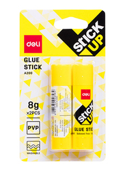 Deli Stick Up Glue Set, 2 Pieces, Yellow