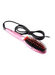 Voberry Electric Hair Straight Thermostatic Styling Comb, Pink/Black