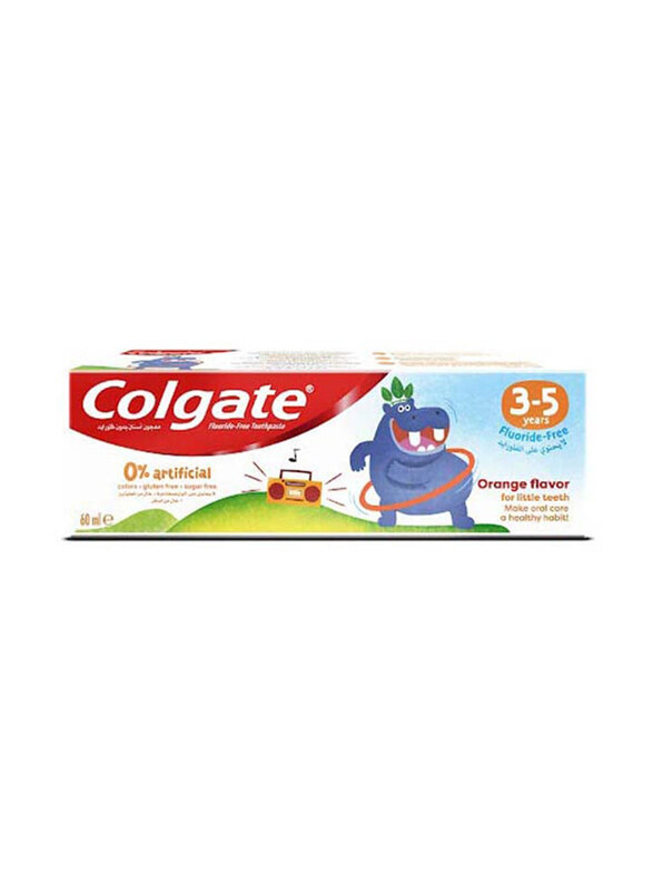 

Colgate 60ml Kids Toothpaste Natural Orange Flavor, Multicolour