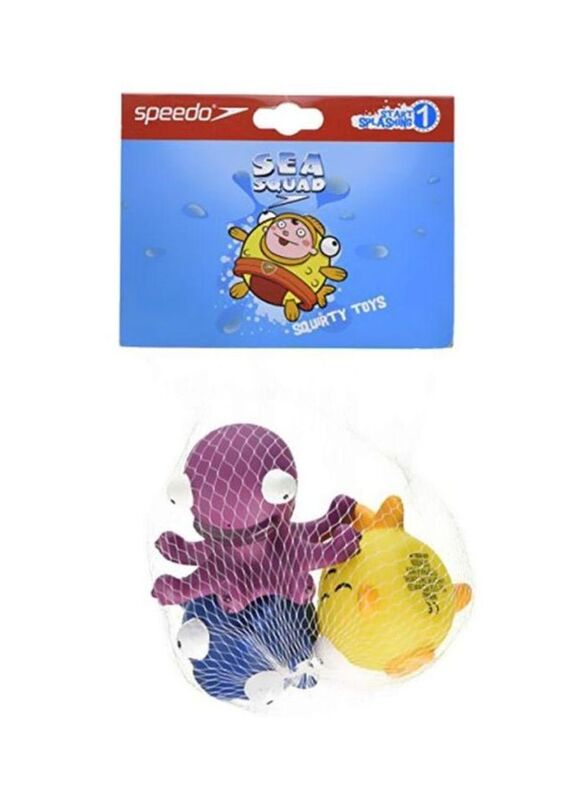 Speedo 3-Piece Sea Squad Squirty Bath Toy, Multicolour