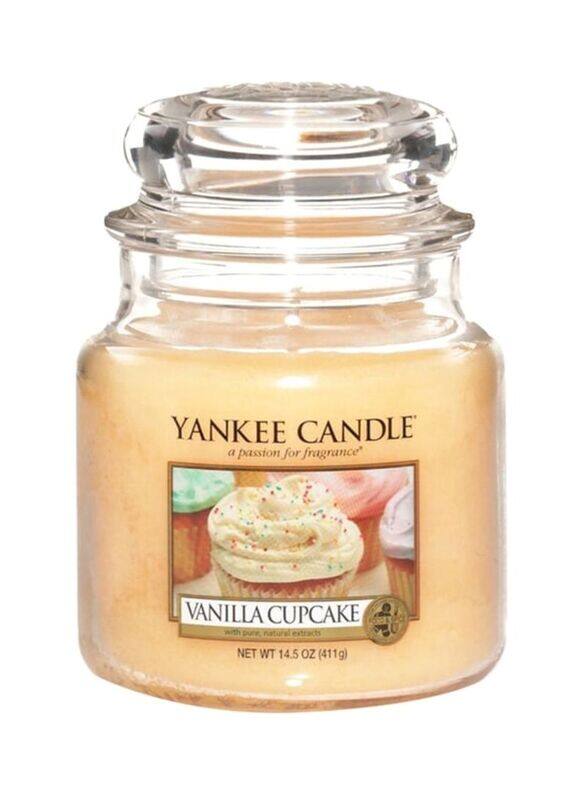 

Yankee Candle Vanilla Cupcake Classic Jar Scented Candle, Yellow/Clear