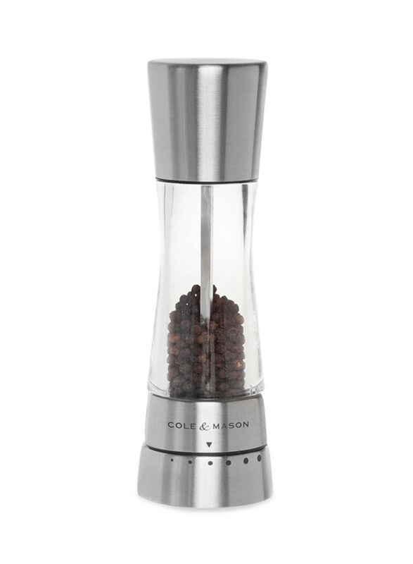 Cole & Mason Derwent Salt And Pepper Mill, Clear/Silver