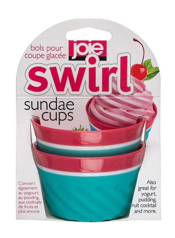 

Joie 2-Pieces Swirl Sundae Cup, Red/Green