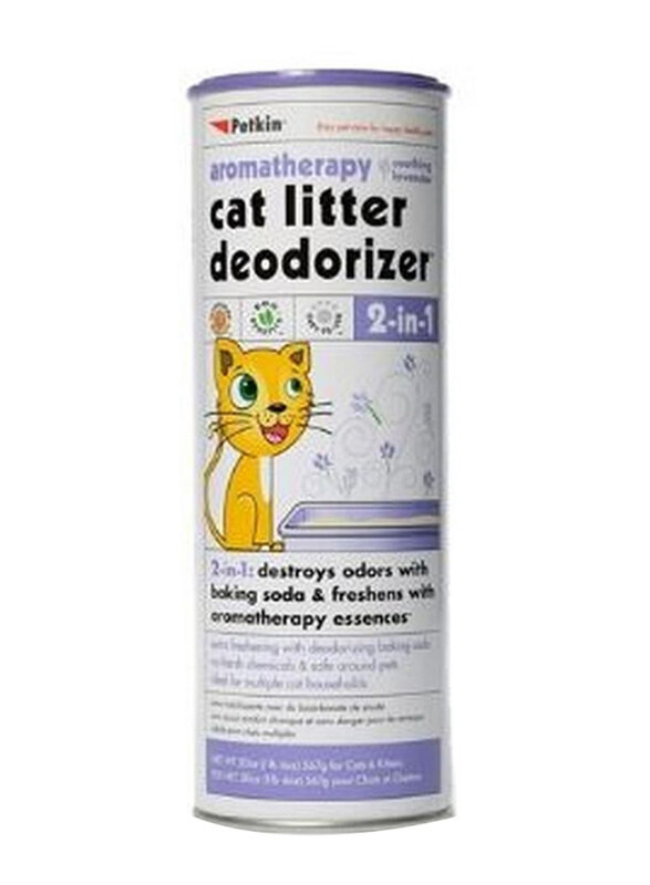 

Petkin 2 in 1 Aromatherapy Cat Litter Deodorizer, 567g, Lavender