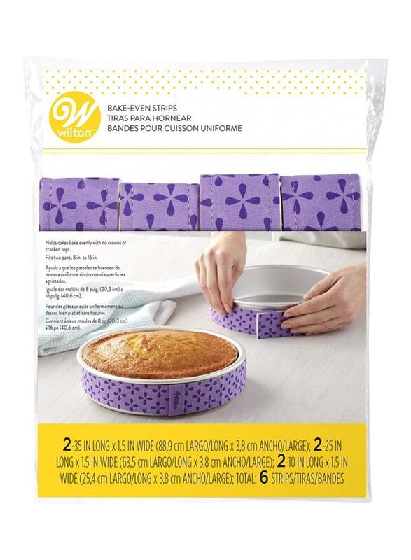 Wilton 6-Piece Bake Even Strip Set, Purple