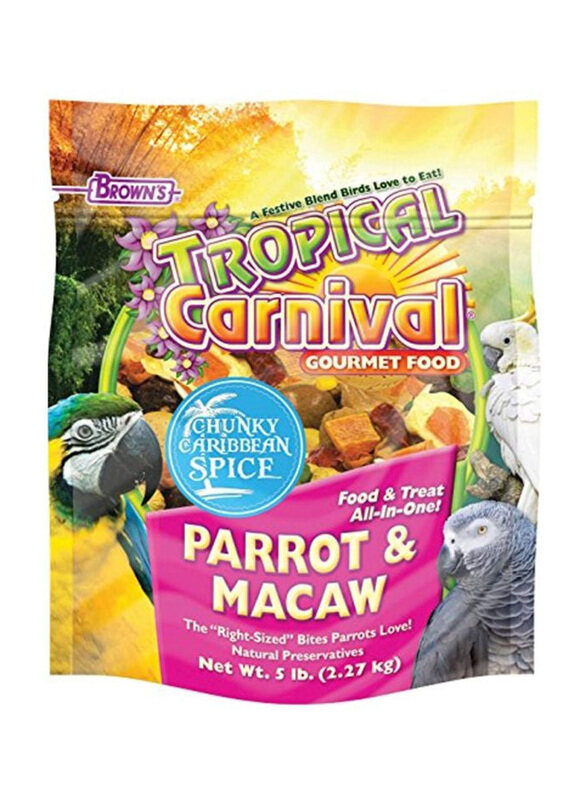 

Brown's Tropical Carnival Gourmet Dry Parrot & Macaw Food, 2.27 Kg