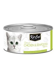 Kit Cat Chicken And Seafood Toppers Cat Wet Food, 80g