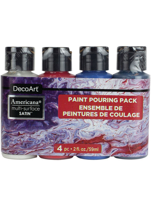 Deco Art Americana Multi-Surface Satin Acrylic Paint Set, 59ml, Multicolour