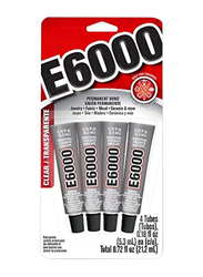 E6000 Permanent Bond Adhesive Set, 4 Piece, 5.3ml, Clear