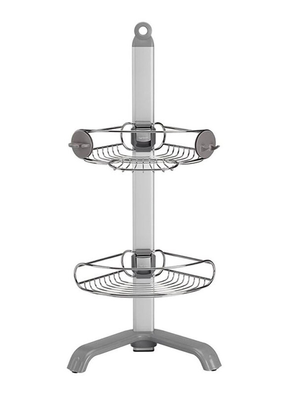 

Simple Human Corner Shower Caddy, Grey/Black/Silver
