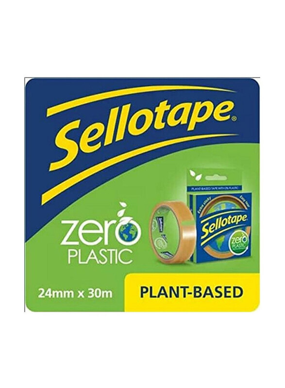 

Sellotape Plant Based Tape with Zero Plastic, 24mm x 30m, Clear