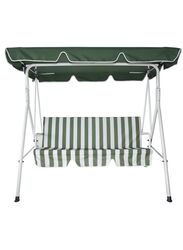 Steel 3-Seater Swing Chair Living Accents, Green