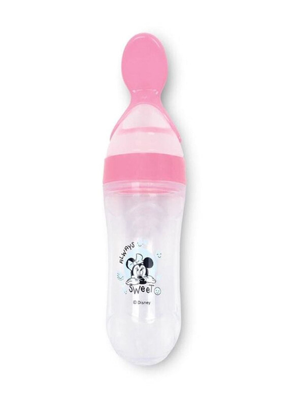 

Disney Minnie Mouse Silicone Baby Food Dispensing Spoon, Pink/Clear