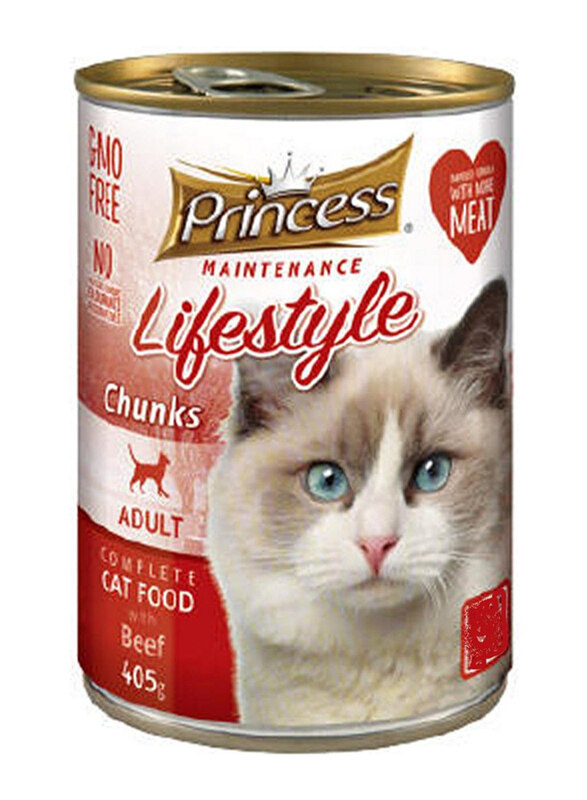 

Princess Maintenance Lifestyle Beef Chunks Cats Dry Food, 405g