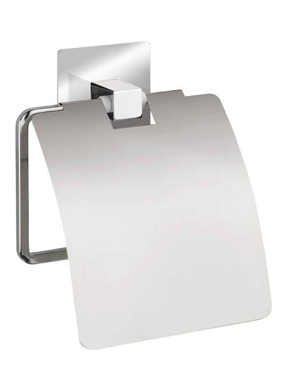 Wenko Quadro Towel Holder, 16.5 x 13 x 6.5cm, Silver