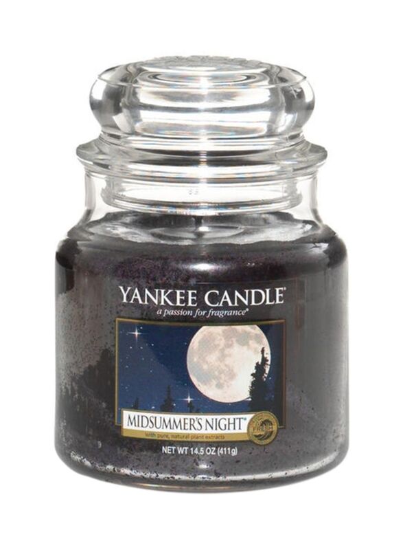 Yankee Candle Midsummer's Night Classic Jar Candle, Medium, Black