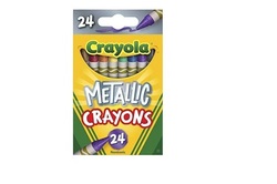 Crayola 24-Piece Metallic Crayon, Multicolour