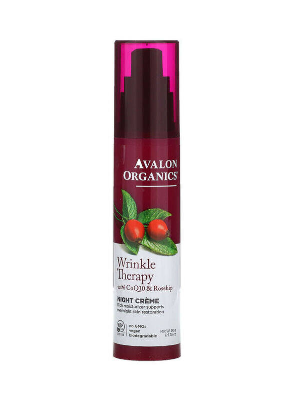 

Avalon Organics Wrinkle Therapy with Coq10 and Rosehip Night Cream, 50g