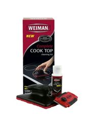 Weiman Cook Top Care Cleaning Kit, 3 Pieces, Clear/Red/Black